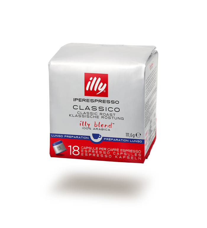 illy Classico Lungo Iperespresso Kaffeekapseln, 18 Kapseln