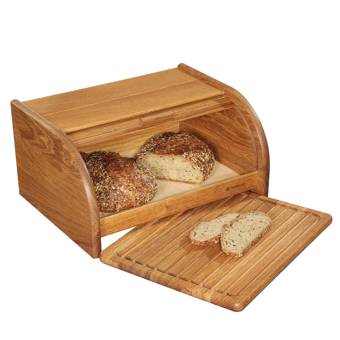 Brotkasten COUNTRY mit Brett, Eiche 40 x 30 cm