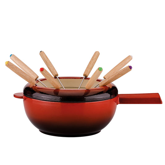 Fondue-Topf SAAS-FEE rot 20 cm