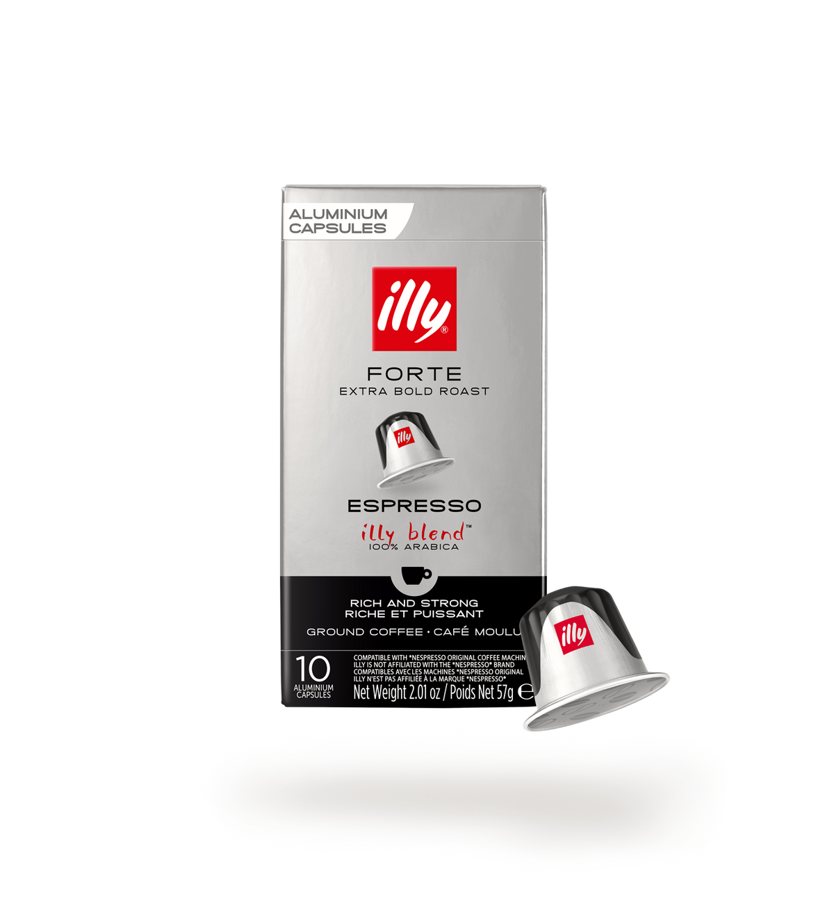 illy Forte Kaffeekapseln kompatibel mit Nespresso Original*, 57 g