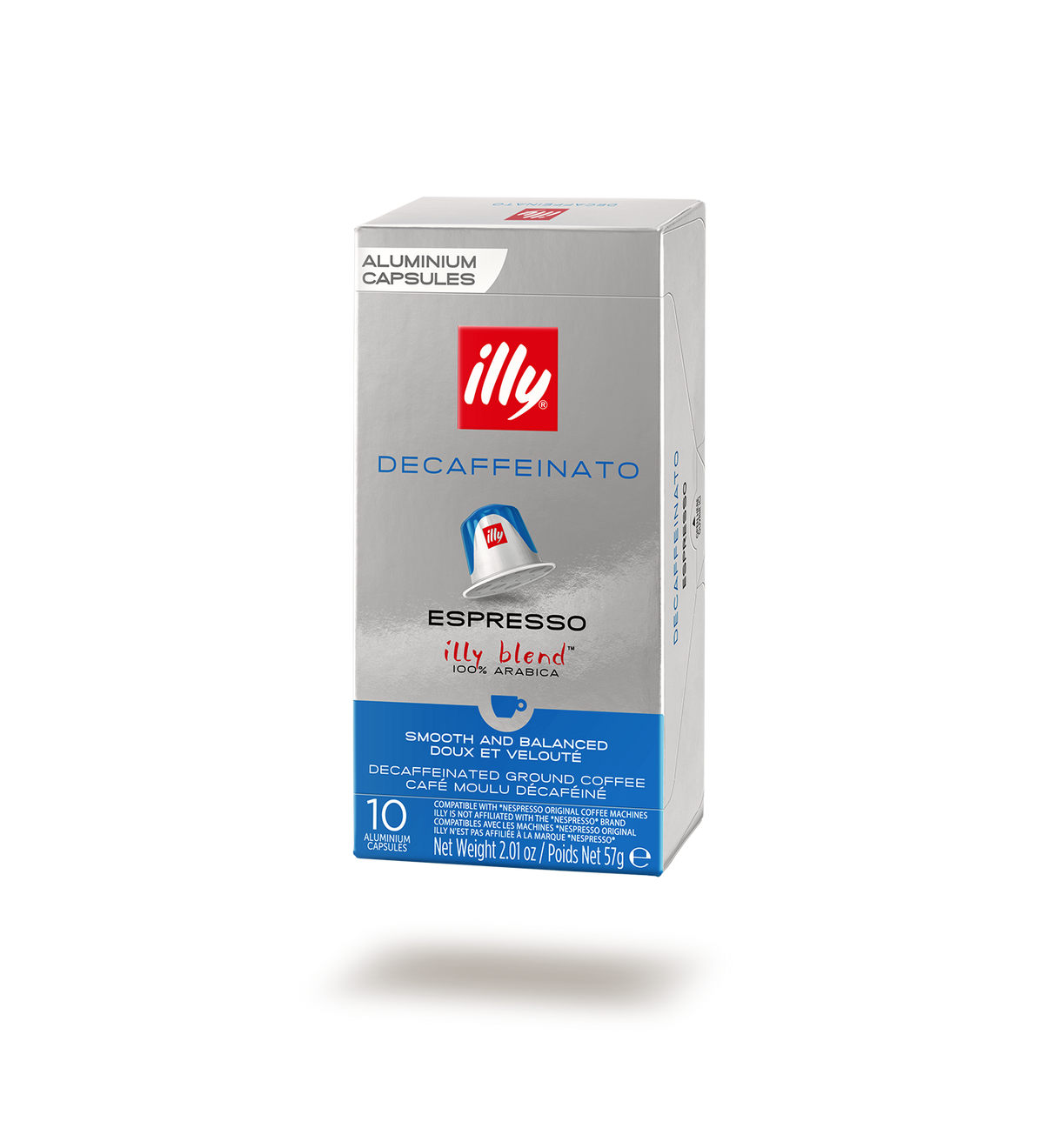 illy Decaf entkoffeiniert Kaffeekapseln kompatibel mit Nespresso Original*, 57 g