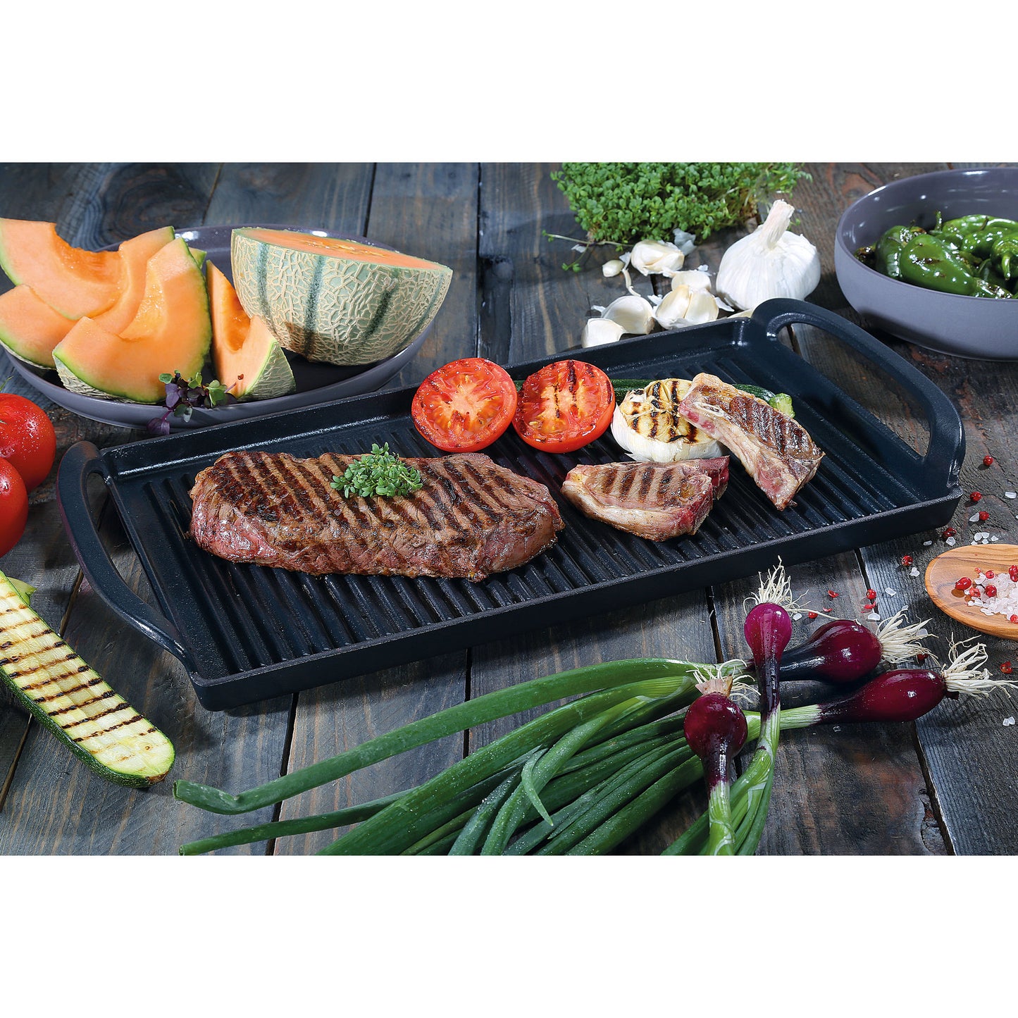 Grillplatte 38cm, schwarz