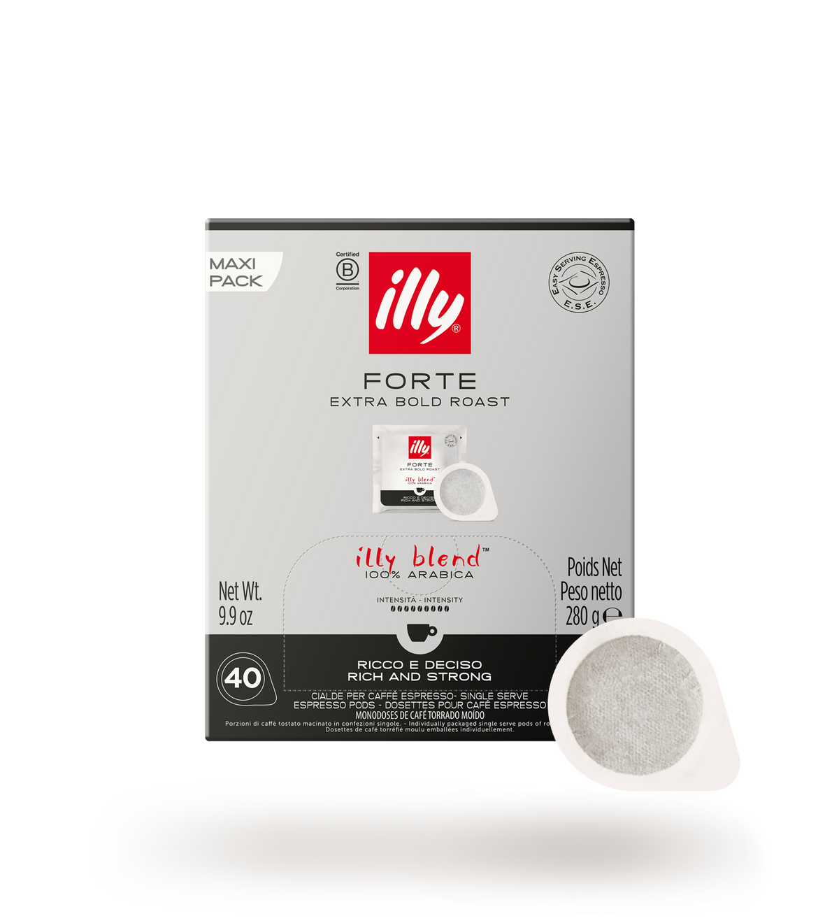 illy Forte E.S.E. Kaffeepads, 40 Pads