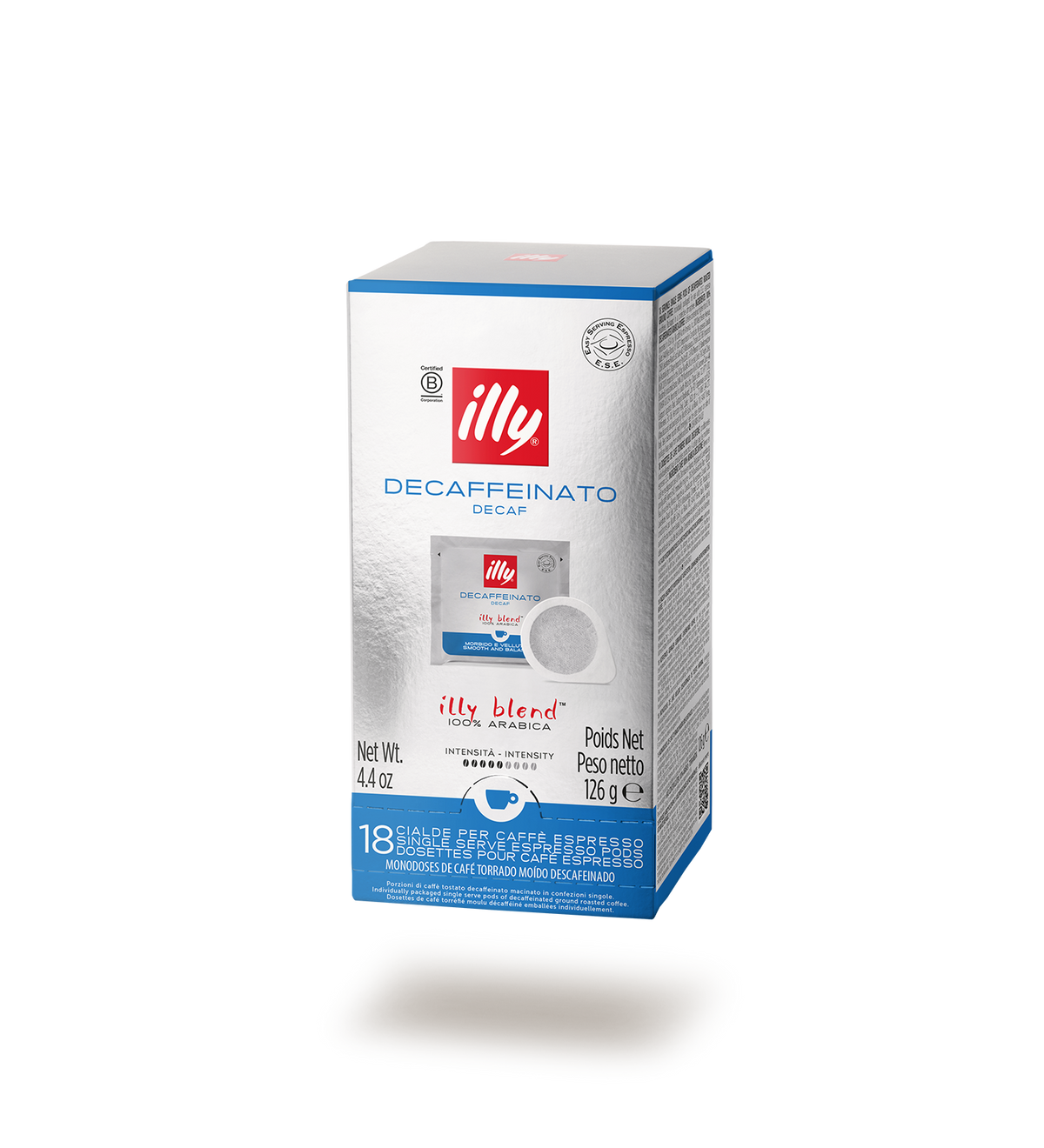 illy Decaf entkoffeiniert E.S.E. Kaffeepads, 18 Pads