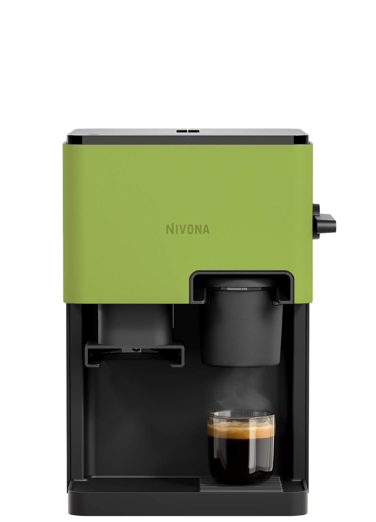 NIVONA CUBE 4 Kaffeeautomat in Kleegrün, Frontansicht