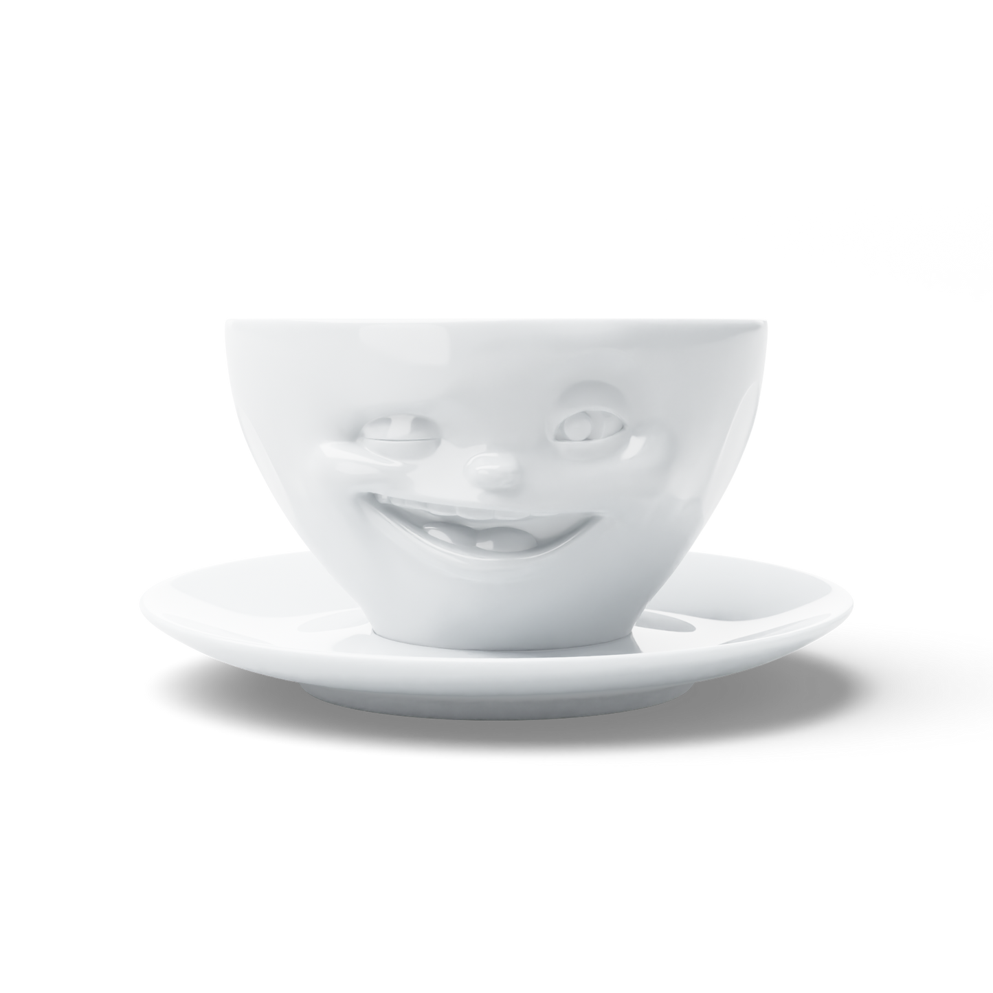 Schmunzel Kaffeetasse Zwinkernd weiß, 200 ml