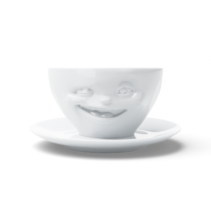 Schmunzel Kaffeetasse Zwinkernd weiß, 200 ml