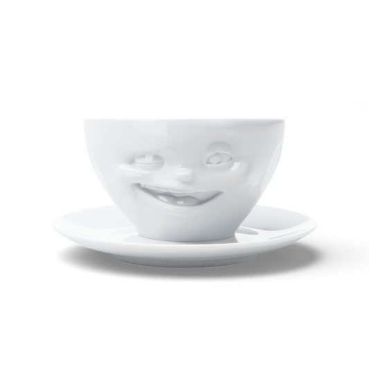 Schmunzel Kaffeetasse Zwinkernd weiß, 200 ml