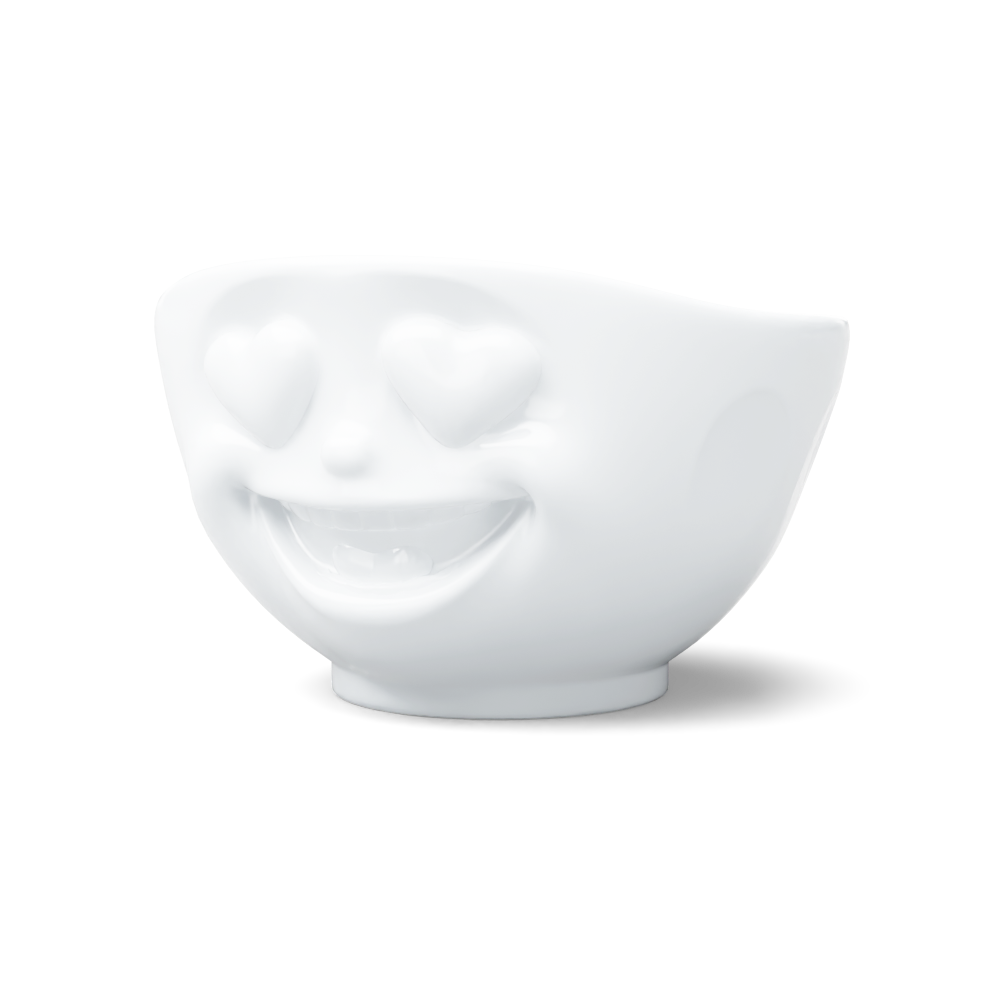 Schmunzel Schale Herzlich in weiß 500ml