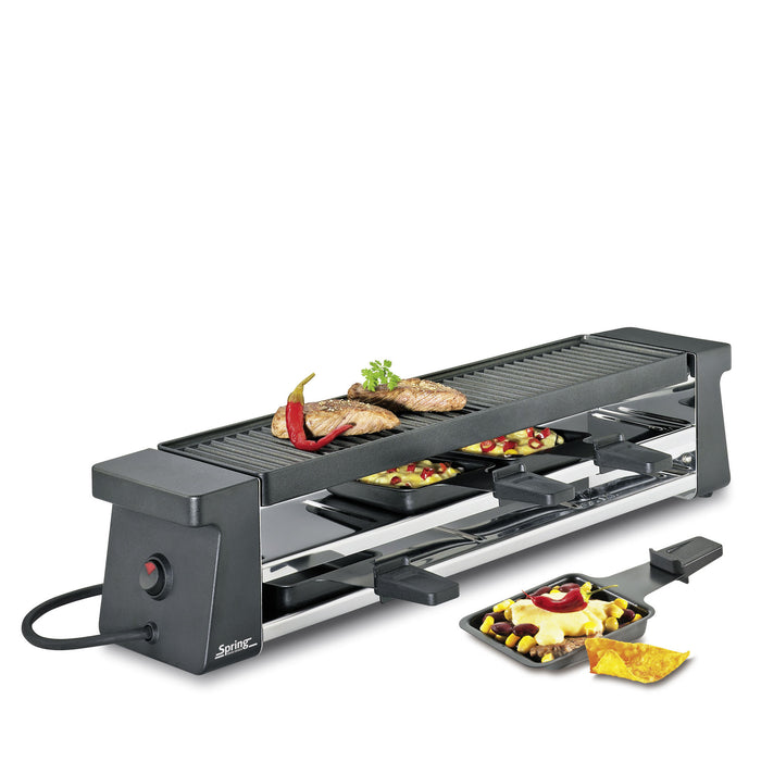 Raclette mit Alugrillplatte schwarz - Ansicht 2