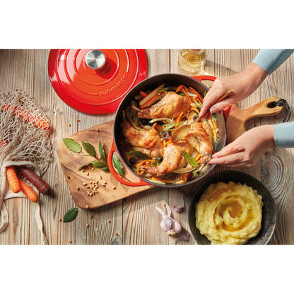 Bratentopf rund, 28 cm classic red