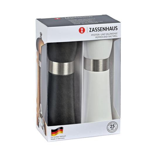 Mühlen-Set HAMBURG 18 cm schwarz/weiß