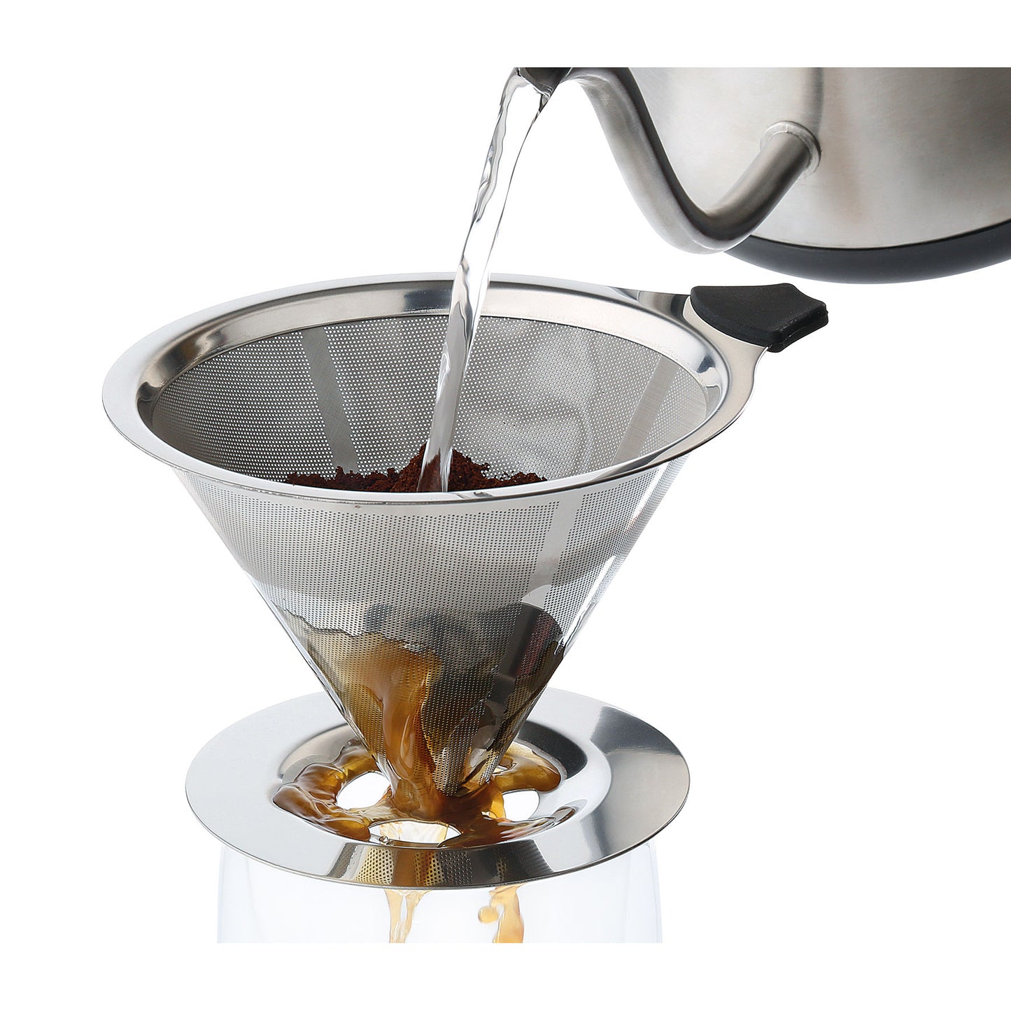 Dauerfilter für Kaffee mit Standfuß EDELSTAHL