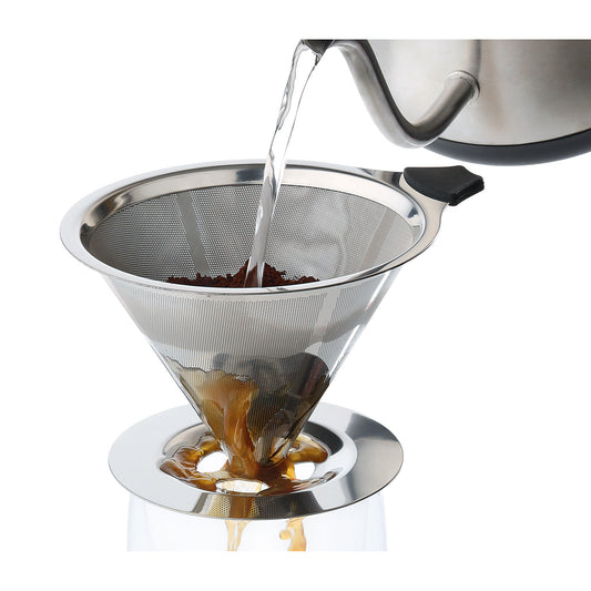 Dauerfilter für Kaffee mit Standfuß EDELSTAHL