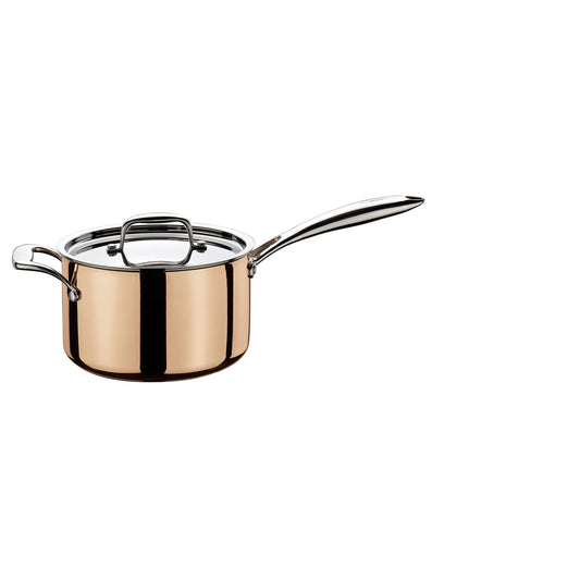 Stielkasserolle hoch m. Deckel+Gegengriff 20cm