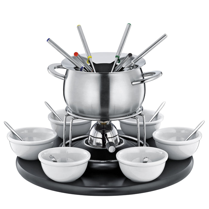 Fondue-Garnitur CAROUSEL schwarz 22-teilig