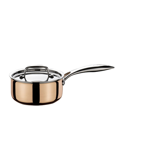 Stielkasserolle nieder mit Deckel 16 cm
