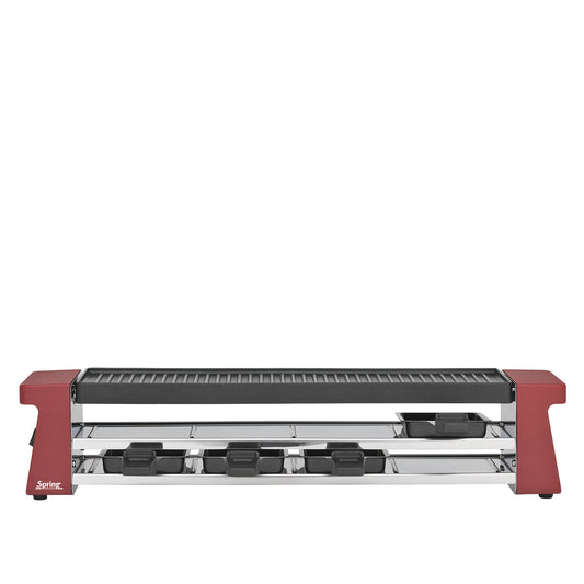 Raclette mit Alugrillplatte rot