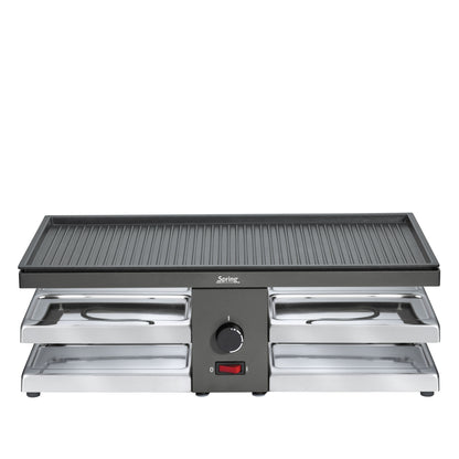 Raclette mit Alugrillplatte schwarz