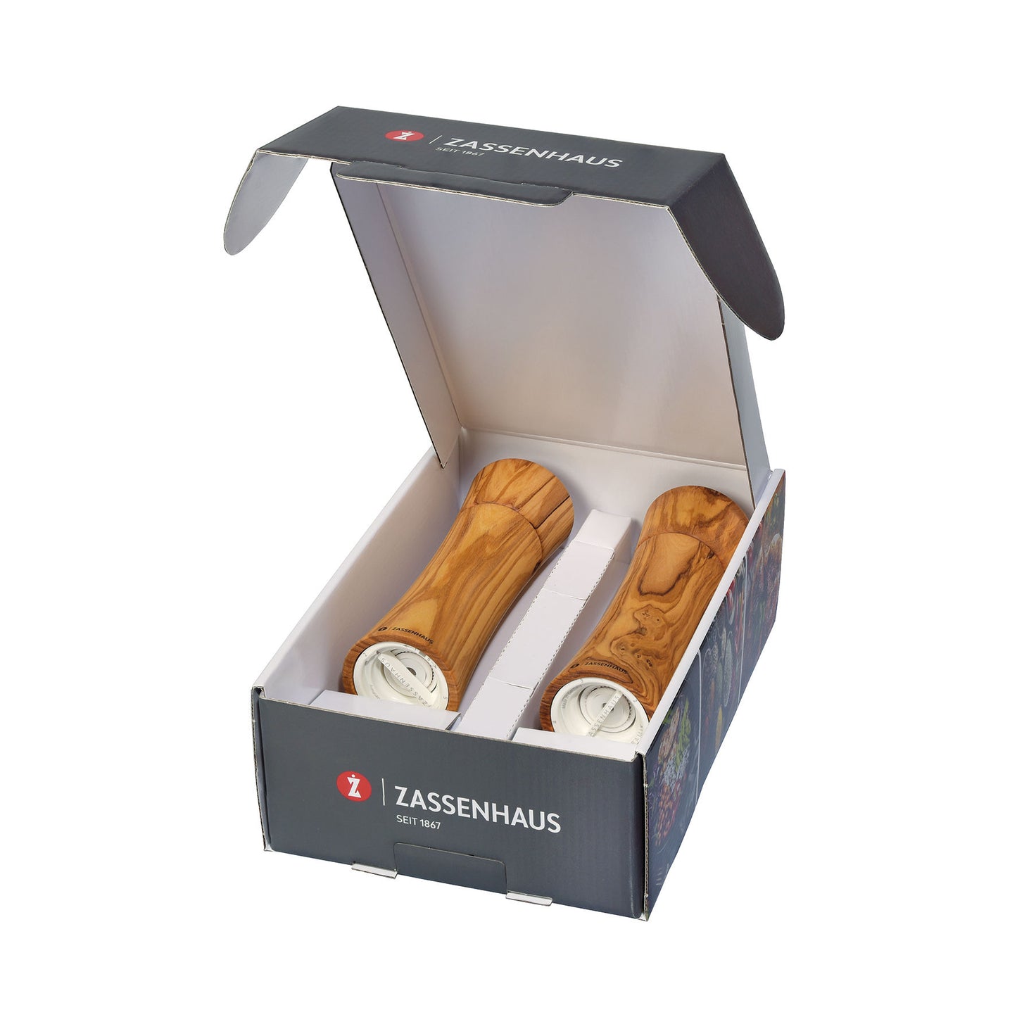 Mühlen-Set FRANKFURT 18 cm Olivenholz