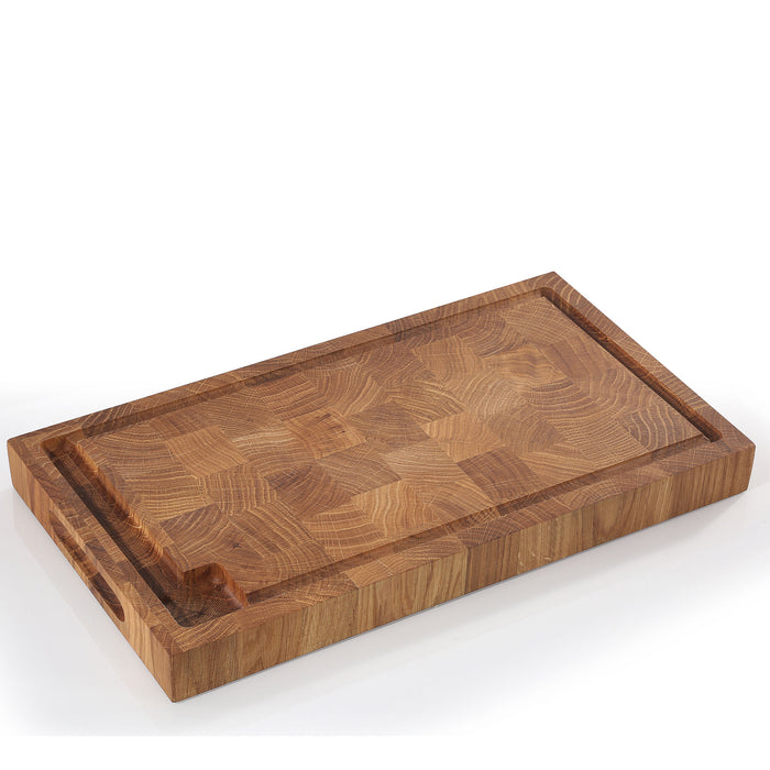Hackblock, Eiche Stirnholz 45 x 25 x 4 cm - Ansicht 2