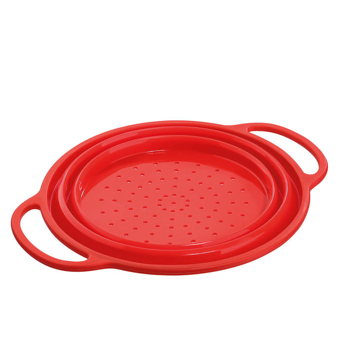 Seiher, faltbar, 24 cm, rot - Ansicht 2