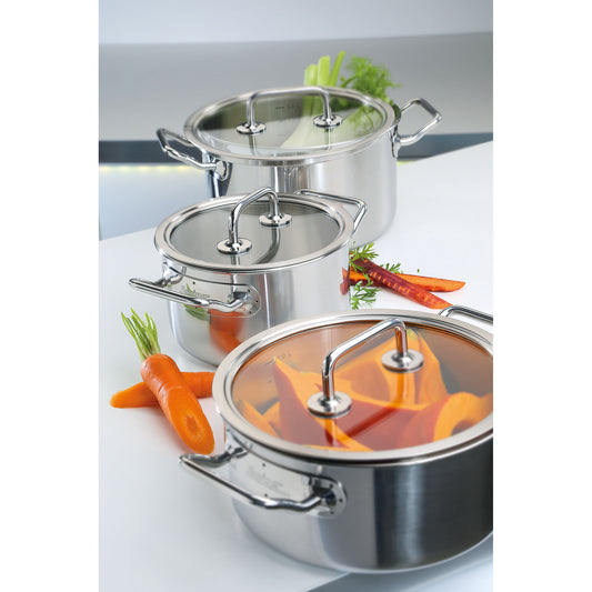 Topf-Set 4-teilig mit Glasdeckel