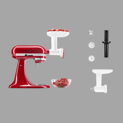 Set KitchenAid Artisan Küchenmaschine KSM175PSE und Zubehör Set 3-teilig 5KSM2FPPC (5KSMVSA + 5KSMFGA + FVSP)