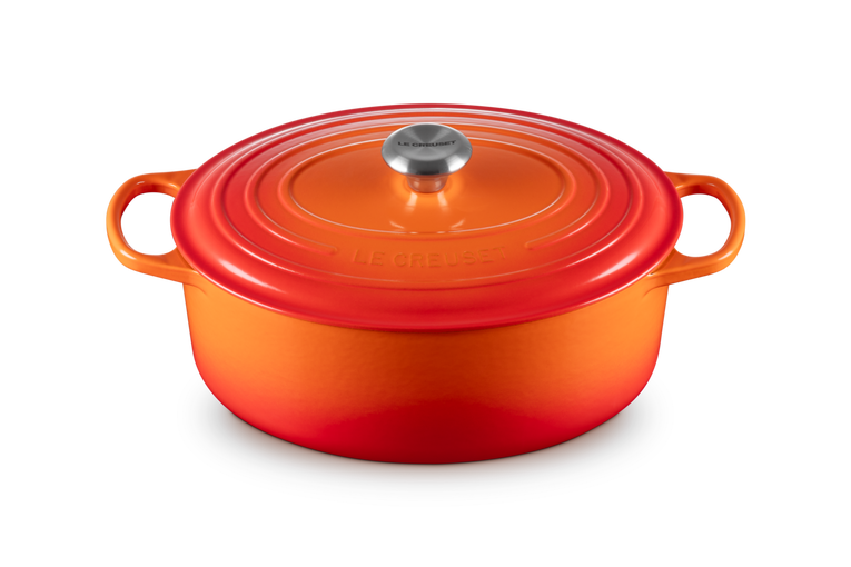 LE CREUSET  Signature Bräter oval 40cm Ofenrot