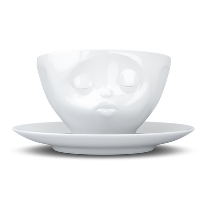 Schmunzel Kaffee Tasse küssend in weiß 200ml