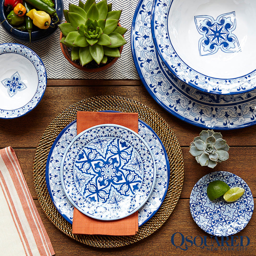 QSQUARED Talavera  Blau  Platte 40 cm