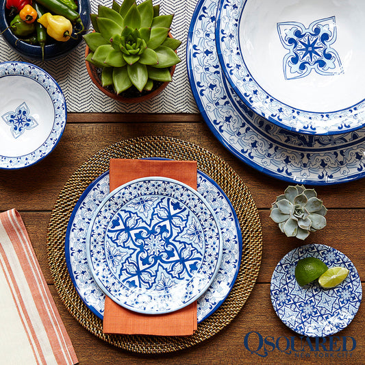 QSQUARED Talavera  Blau  Platte 40 cm