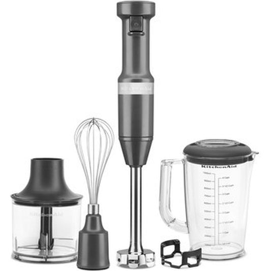 KitchenAid kabelgebundener Stabmixer mit Zubehör 5KHBV83EDG dunkelgrau