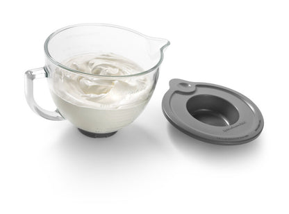 KitchenAid Zubehör Klar-Glasschüssel  4,8 L mit Griff + Silikondeckel (5KSM5GB)