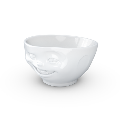 Schmunzel Schale zwinkernd in weiß 500ml