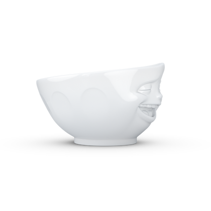 Schmunzel Schale zwinkernd in weiß 500ml