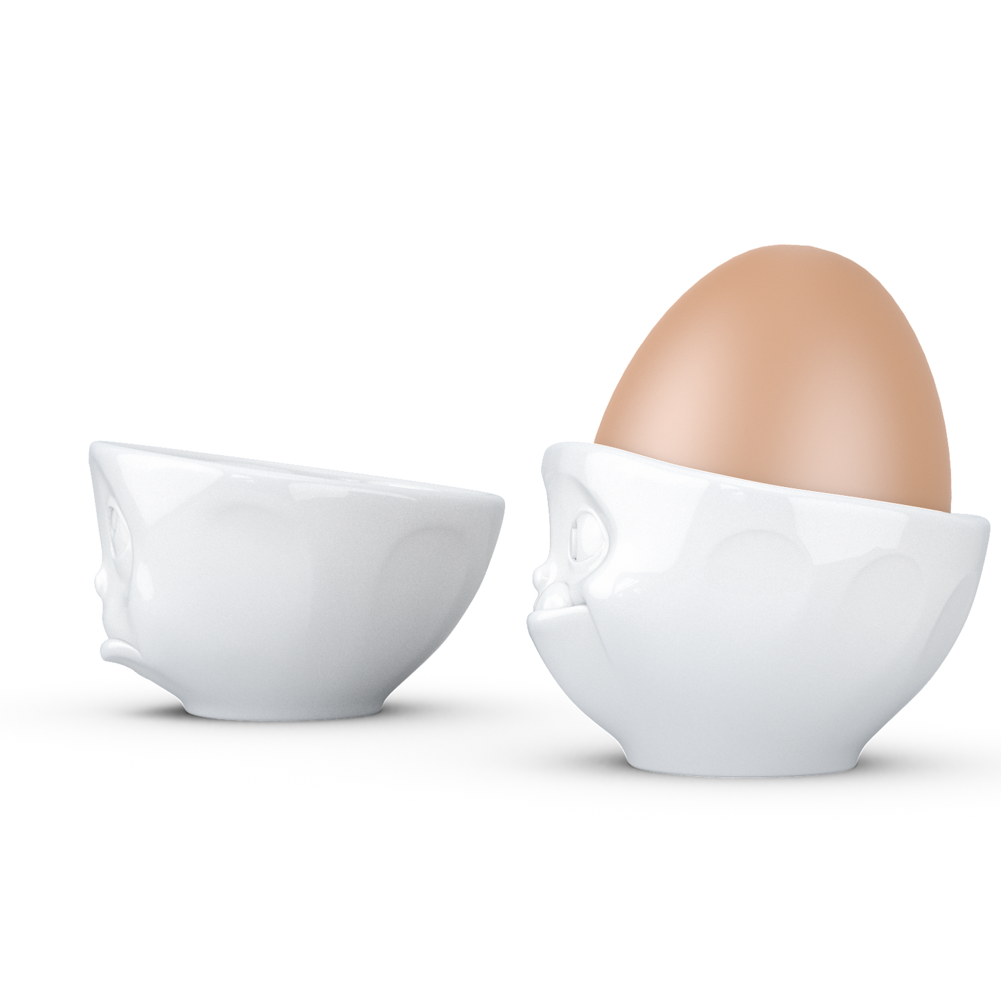Schmunzel Eierbecher-Sets och Bitte - Lecker in weiß