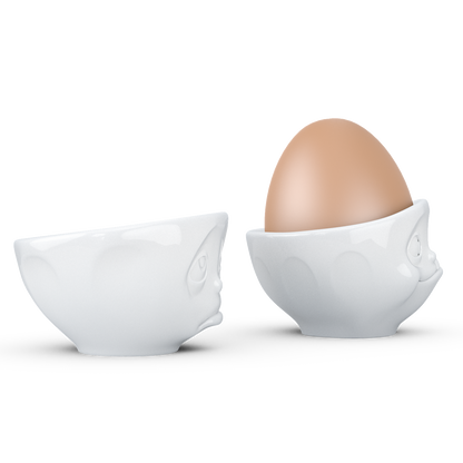 Schmunzel Eierbecher-Sets och Bitte - Lecker in weiß