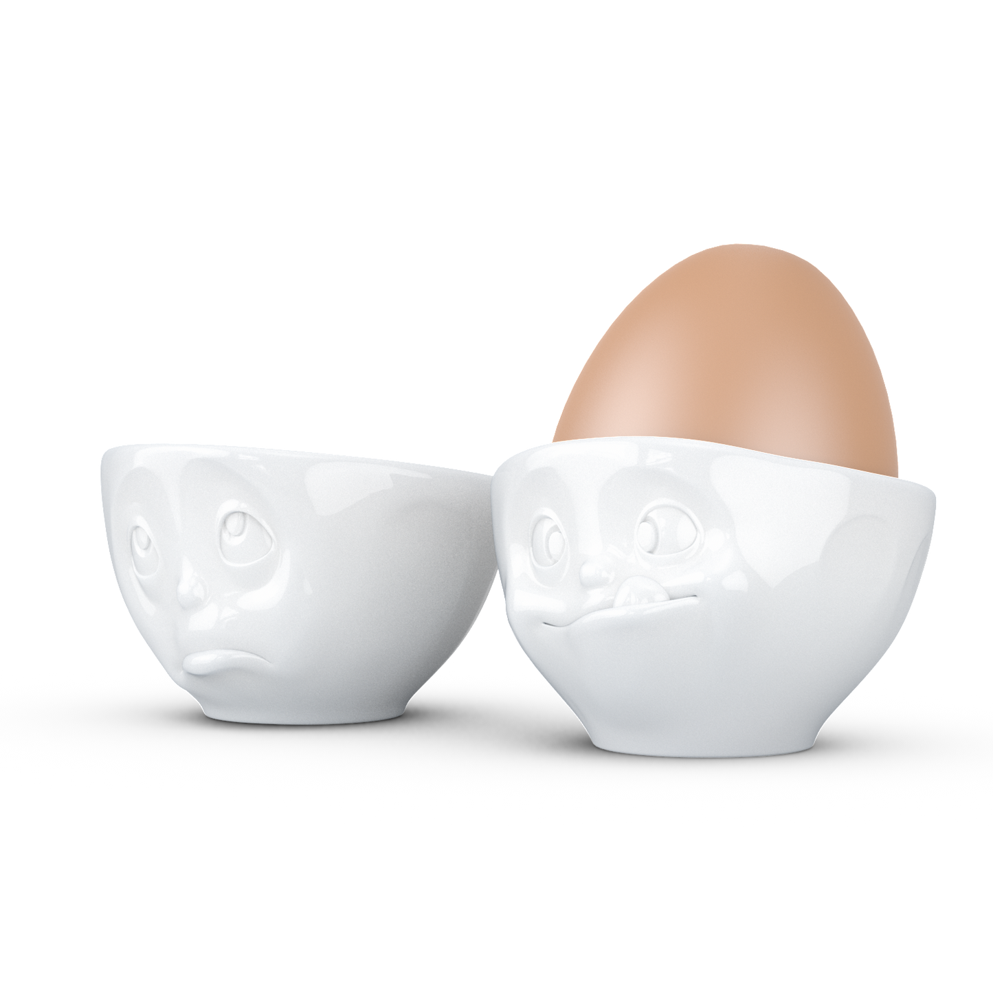 Schmunzel Eierbecher-Sets och Bitte - Lecker in weiß