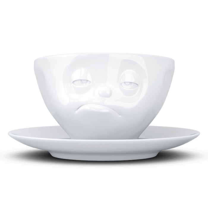 Schmunzel Kaffee Tasse verpennt in weiß 200ml
