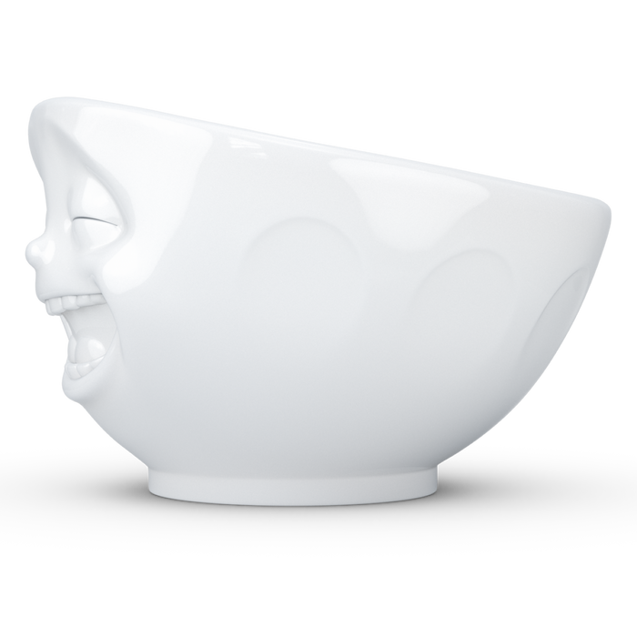 Schmunzel Schale lachend in weiß 500ml - Ansicht 2