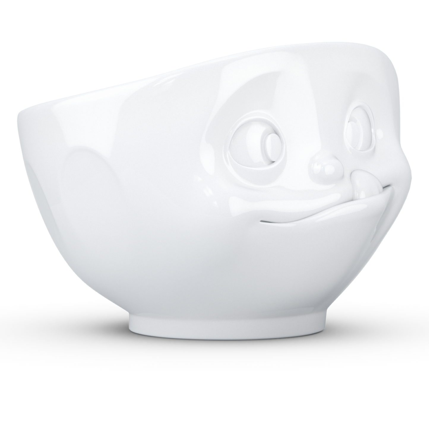 Schmunzel Schale lecker in weiß 500ml