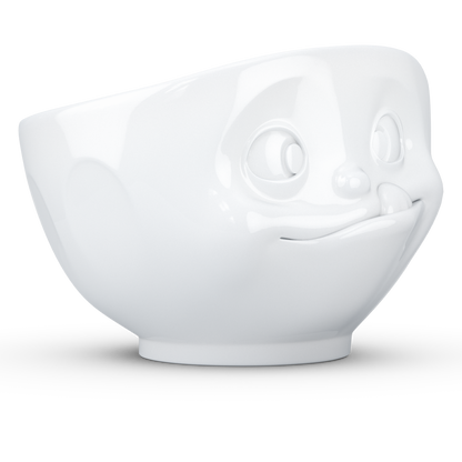 Schmunzel Schale lecker in weiß 500ml