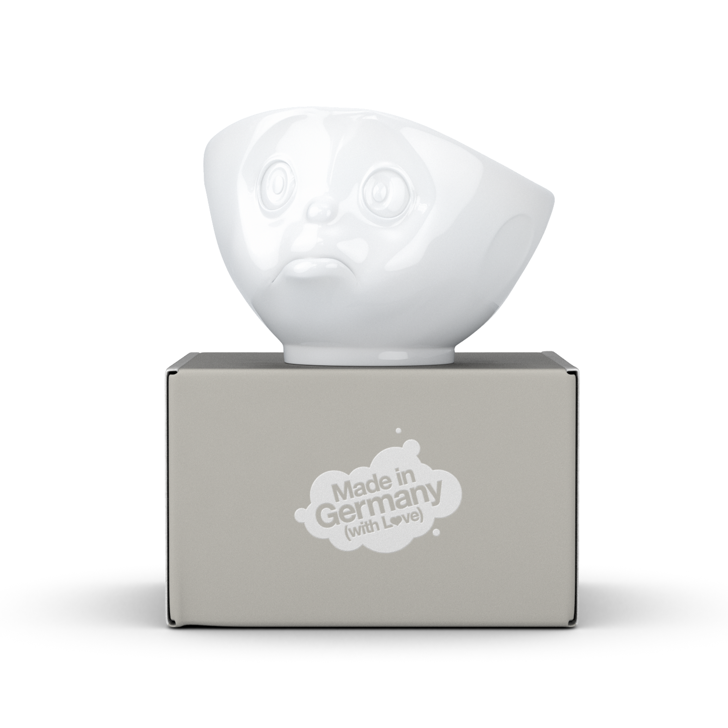 Schmunzel Schale schmollend in weiß 500ml