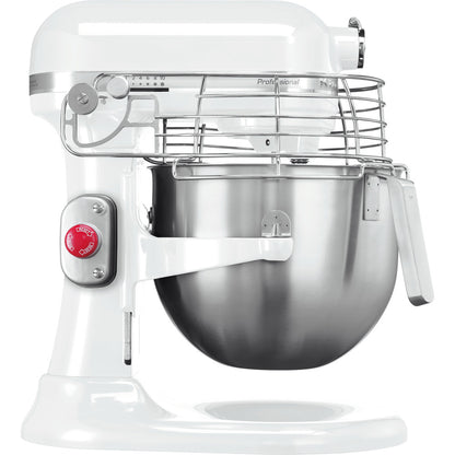 KitchenAid 6,9 L PROFESSIONAL Küchenmaschine  mit Schüsselheber 5KSM7990XEWH Weiss