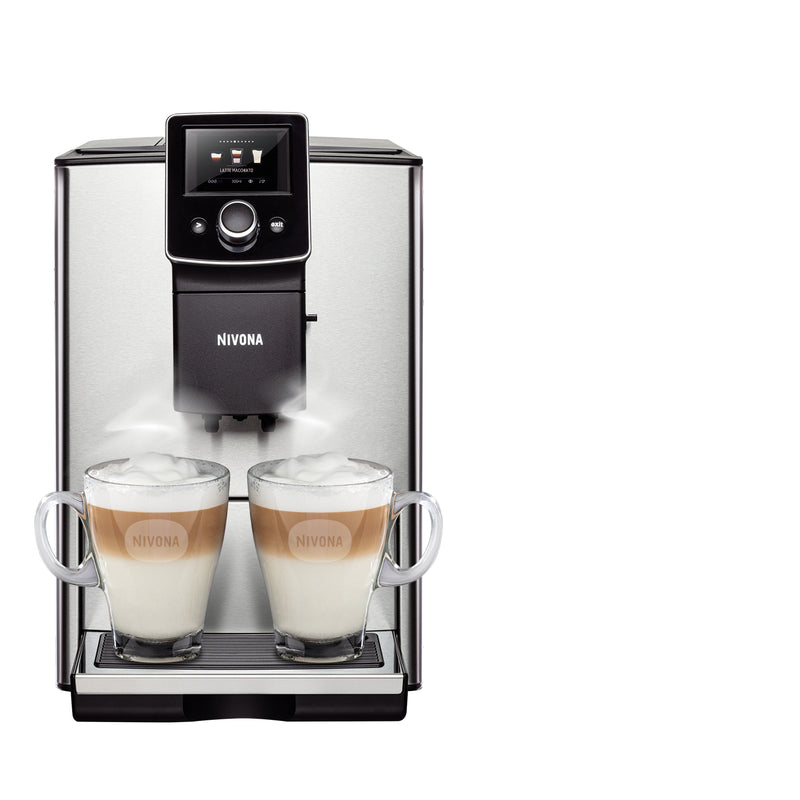 NIVONA Kaffeevollautomat CafeRomatica 8er NICR 825 Edelstahlfront / Chrom + 1kg Kaffee und 1x Entkalker gratis