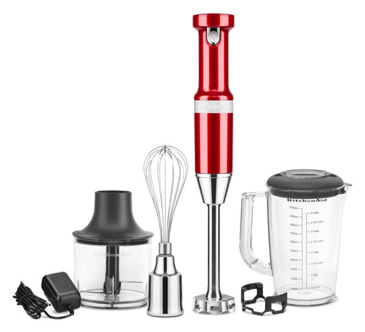KitchenAid Artisan kabelloser Stabmixer 5KHBBV83ECA liebesapfelrot candy