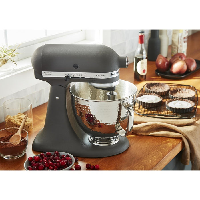 KitchenAid Zubehör Gehämmerte Edelstahlschüssel 4,8L mit Griff (5KSM5SSBHM) - Ansicht 2