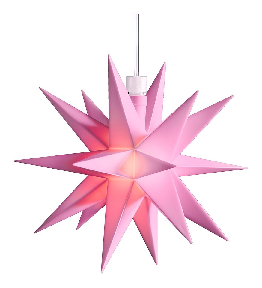 rosa Mini LED-Stern Decotrend Sterntaler 12 cm Batterie für Innen