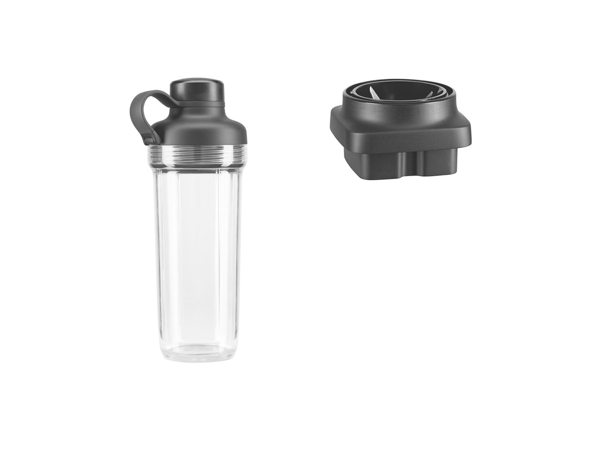 KitchenAid BPA-freier Behälter zum Mitnehmen (500 ml) mit Trinkdeckel und Messereinheit für ARTISAN K400 Standmixer